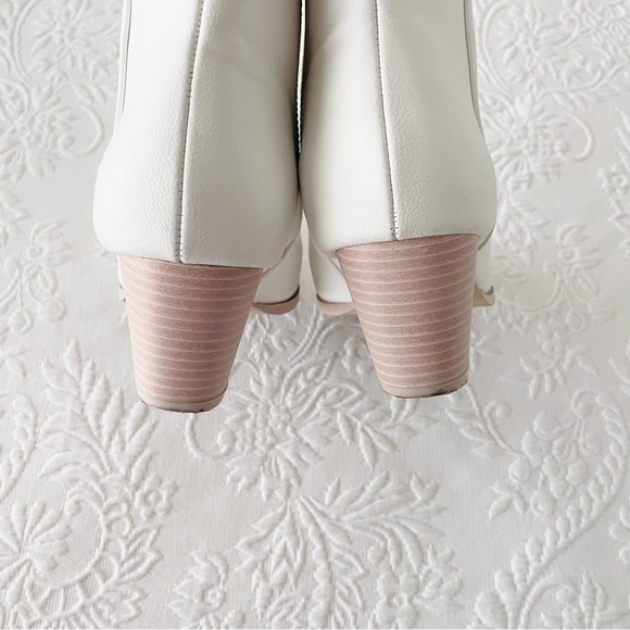 Lulus X Matisse Spirit White and Blonde Pointed Toe Ankle Booties - Picture 10 of 11